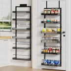 6-Tier Over the Door Pantry Organizer, 2 in 1 Large Door Spice Rack by POKIPO
