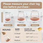24PCS Extra Small Chair Leg Floor Protectors - Image 3