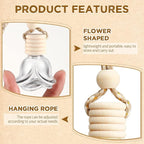 BBTO 50 Pcs Hanging Car Air Freshener Car Diffuser Bottles Empty Glass Perfume - Image 3