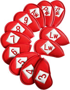 FINGER TEN Premium Synthetic Leather Stylish Iron & Wedge Golf Head Covers by FINGERTENSport