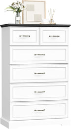 6 Drawer Dresser for Bedroom, Rustic Farmhouse Dresser - Image 7