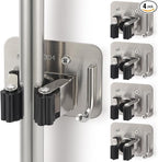 Broom Holder Wall Mount Screw Drilling, Sturdy Heavy Duty Stainless Steel Mop by Unknown