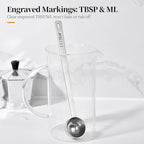 Long Handle Coffee Scoop: 8.3 Inch 18/8 Stainless Steel 1 Tablespoon Metal - Image 4