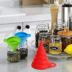 Kitchen Funnel Set of 6, Food Grade Foldable Small and Large Funnel Colorful - Image 6