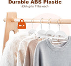 HOUSE DAY White Plastic Hangers 50 Pack, Slim Space Saving, Non Slip Hangers - Image 5