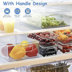 12 Pack Refrigerator Organizer Bins, 3 Sizes Stackable Clear Pantry Storage - Image 4