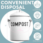 EPICA Countertop Compost Bin Kitchen | 1.3 Gallon | Odorless Composting Bin - Image 6