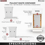 Rev-A-Shelf Pullout Trash Can for Kitchen Cabinets 35 Qt Garbage Waste - Image 4