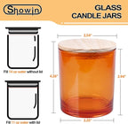 14 OZ Thick Candle Jars for Making Candles 12 Pcs, 3 Wick Empty Jars - Image 6