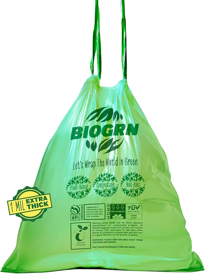 10-13 Gallon Compostable Trash Bags Drawstring 30 Bags Heavy Duty Extra Thick 1 - Image 9