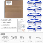 Safety Glasses, Lightweight Fog-Proof Safety Goggles - Image 2