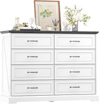 8 Drawer Dresser for Bedroom, Rustic Farmhouse Dresser - Image 8