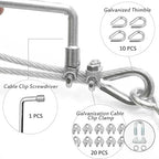 1/8" Wire Rope Kit, 100 Ft PVC Coated Steel Cable Guide Wire Tensioner Strainer - Image 3