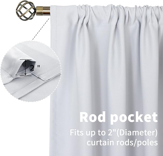 BGment Room Darkening Curtains 45 Inches Length - Image 5