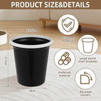 Maxdot 36 Pcs Bathroom Trash Cans Bulk 2 Gallon Small Waste Basket Round - Image 2