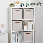 Temary Cube Storage Bins 12 Inch Storage Cubes 4PCs Fabric Organizer Bins Boxes - Image 6