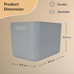 Storage Bins with Bamboo Lid – Stackable, and Home – Elegant Wicker-Style - Image 6