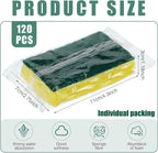 Tanlade 120 Pcs Individually Wrapped Sponge Dishwashing Sponge Bulk Non Scratch - Image 2