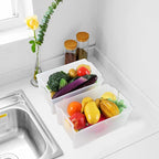 4-Pack Open Storage Organizing Bins, Matte Transparent Plastic Organizer Bins - Image 4