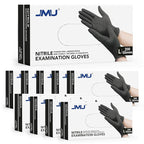 JMU Nitrile Exam Gloves Large Bulk, 3.5Mil Black Disposable Gloves Latex Free by JMU