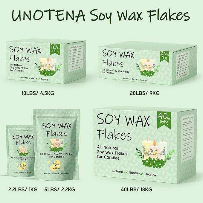 UNOTENA Soy Wax Flakes, Natural Candle Wax, Organic Soy Wax - Image 7