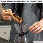 Big Coffee Scoops Shovel, Large Ground Coffee Scoop 2PCS Large Wooden Scoops - Image 5