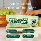 Cleanomic Compostable* Snack Size Food Storage Bags Freezer and Leak Proof - Image 3