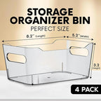 Small Clear Plastic Storage Bins, Fridge Organizer, Cabinet Organizers - Image 2