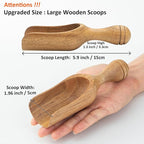 Big Coffee Scoop Shovel, Acacia Large Ground Coffee Scoop 5.9″ Measuring Spoons - Image 2