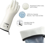 COOLJOB Heat Resistant Oven Gloves, Waterproof Liquid Silicone BBQ Grilling - Image 2