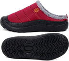 Womens Mens House Slippers Slip on Snow Winter Warm Fully Fur Lined Slippers - Image 4