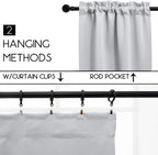 Pickluc Cafe Kitchen Curtains 36 Inches Long 2 Panels, Short Black Out Curtain - Image 2