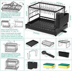 Dish Drying Rack, 2 Tier Large Dish Drying Rack - Image 6