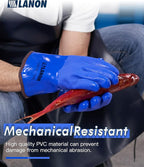 LANON PVC Coated Cold Proof Heavy Duty Gloves, Waterproof Warm Work Gloves - Image 6