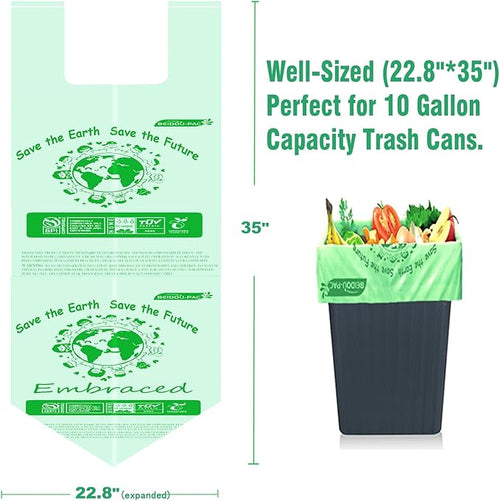 13 Gallon Compostable Tall Kitchen Trash Bags - Image 2