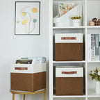 HNZIGE Fabric Cubes Storage Bins Set of 4, 11 x 11 Clothes Storage Cube Baskets - Image 3