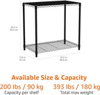 Amazon Basics 2-Shelf Stackable Storage, 13.3" D x 23.2" W x 22.2" H - Image 5