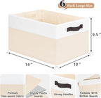 6 Pack Large Toy Box Chest, Collapsible Sturdy Toy Storage Organizer Bins - Image 2