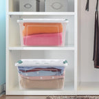 6-Pack Clear Latch Storage Box, 14 L Plastic Storage Bin - Image 5