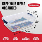 Rubbermaid Cleverstore 16 Qt Clear Storage Bins - Image 4