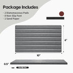 2PCS Water Absorbing Stone Drying Tray Mat - Image 3