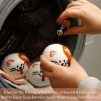 Wool Dryer Balls XL, Cute Cat Face Shape Handmade Dryer Balls Laundry Reusable - Image 5