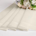 Chyhomenyc Cream Sheer Curtains 63 Inches Long 2 Panels Set- Light Filtering - Image 3