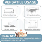 OTOB Sofa Covers for 3 Cushion Couch Washable, Fuzzy Non Slip Pet Friendly - Image 6