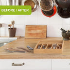 Bamboo Utensil Drawer Organizer, Kitchen Drawer Organizer - Image 7