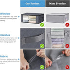 HomeHacks Storage 8-Pack Clothes Organizer Storage Bags Foldable Storage Box - Image 4