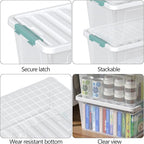 Zopnny 6-Pack 35 Quart Plastic Latch Storage Box - Image 3