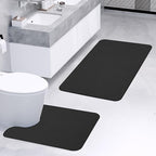Bathroom Rugs Set 2 Pieces, Thin Bathroom Mats, Toilet Rugs, Quick Dry - Image 2