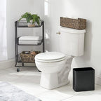 mDesign Small Metal 2.4 Gallon Trash Can Wastebasket Garbage Bin - Image 2