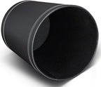KINGFOM 3 Pack PU Leather Small Office Trash Can Wastebasket, Round Garbage - Image 7